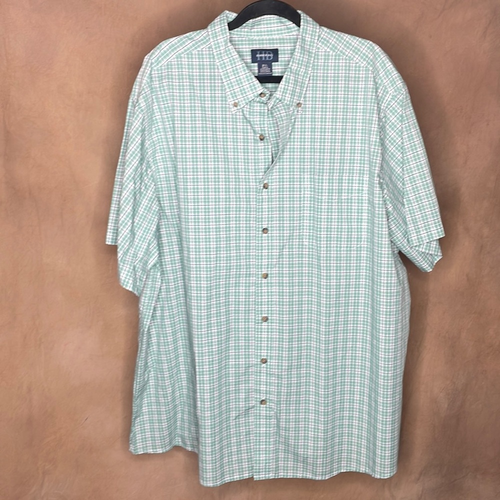 Harbor Bay Men's 2XL Short Sleeve Button Down Shirt - LIKE NEW CONDITION